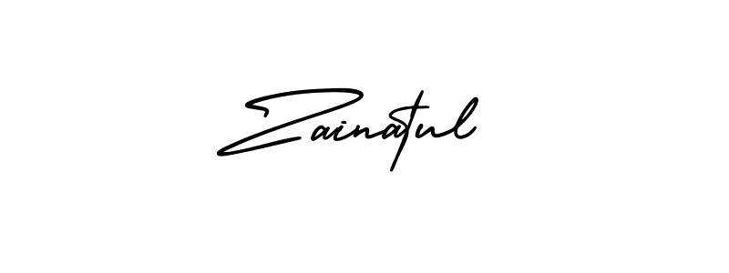 Zainatul stylish signature style. Best Handwritten Sign (AmerikaSignatureDemo-Regular) for my name. Handwritten Signature Collection Ideas for my name Zainatul. Zainatul signature style 3 images and pictures png