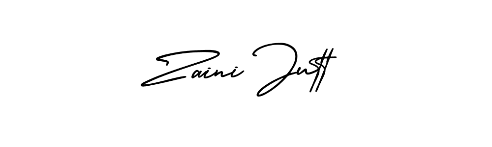 How to make Zaini Jutt name signature. Use AmerikaSignatureDemo-Regular style for creating short signs online. This is the latest handwritten sign. Zaini Jutt signature style 3 images and pictures png