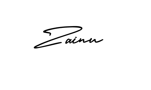 The best way (AmerikaSignatureDemo-Regular) to make a short signature is to pick only two or three words in your name. The name Zainu include a total of six letters. For converting this name. Zainu signature style 3 images and pictures png