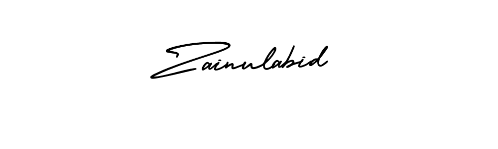 It looks lik you need a new signature style for name Zainulabid. Design unique handwritten (AmerikaSignatureDemo-Regular) signature with our free signature maker in just a few clicks. Zainulabid signature style 3 images and pictures png
