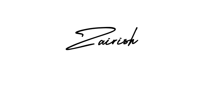 Make a beautiful signature design for name Zairish. With this signature (AmerikaSignatureDemo-Regular) style, you can create a handwritten signature for free. Zairish signature style 3 images and pictures png