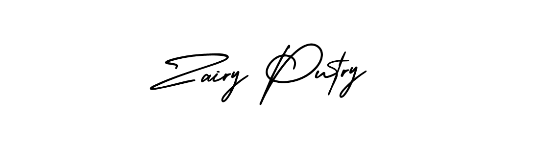 if you are searching for the best signature style for your name Zairy Putry. so please give up your signature search. here we have designed multiple signature styles  using AmerikaSignatureDemo-Regular. Zairy Putry signature style 3 images and pictures png