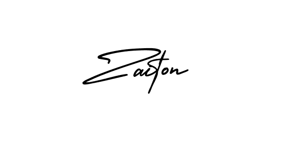 The best way (AmerikaSignatureDemo-Regular) to make a short signature is to pick only two or three words in your name. The name Zaiton include a total of six letters. For converting this name. Zaiton signature style 3 images and pictures png