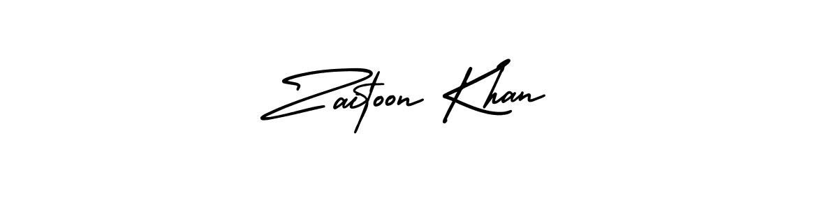 You should practise on your own different ways (AmerikaSignatureDemo-Regular) to write your name (Zaitoon Khan) in signature. don't let someone else do it for you. Zaitoon Khan signature style 3 images and pictures png