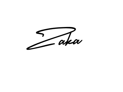 Create a beautiful signature design for name Zaka. With this signature (AmerikaSignatureDemo-Regular) fonts, you can make a handwritten signature for free. Zaka signature style 3 images and pictures png