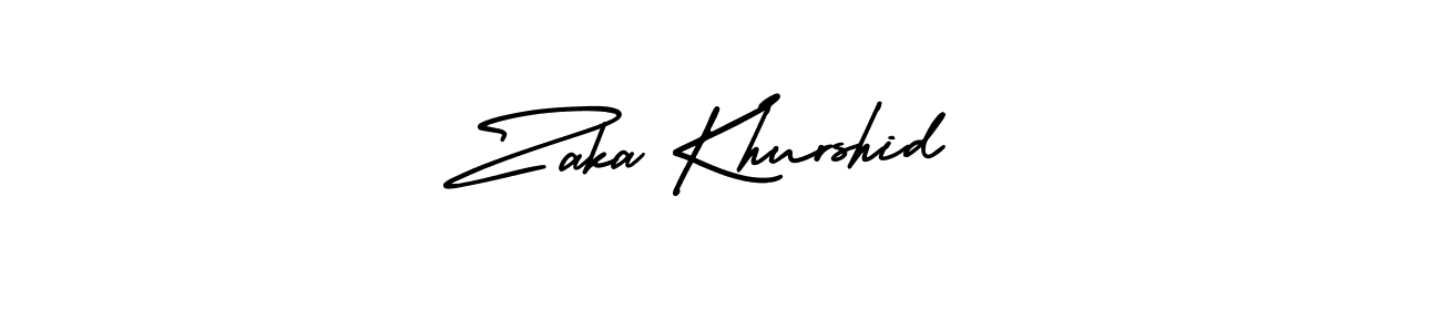 Make a beautiful signature design for name Zaka Khurshid. With this signature (AmerikaSignatureDemo-Regular) style, you can create a handwritten signature for free. Zaka Khurshid signature style 3 images and pictures png