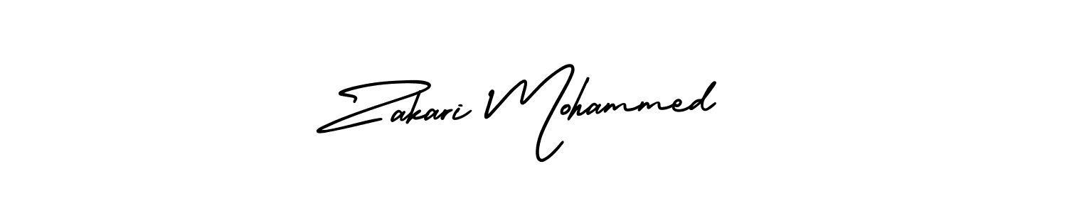 Make a beautiful signature design for name Zakari Mohammed. With this signature (AmerikaSignatureDemo-Regular) style, you can create a handwritten signature for free. Zakari Mohammed signature style 3 images and pictures png