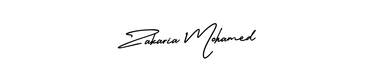 Zakaria Mohamed stylish signature style. Best Handwritten Sign (AmerikaSignatureDemo-Regular) for my name. Handwritten Signature Collection Ideas for my name Zakaria Mohamed. Zakaria Mohamed signature style 3 images and pictures png