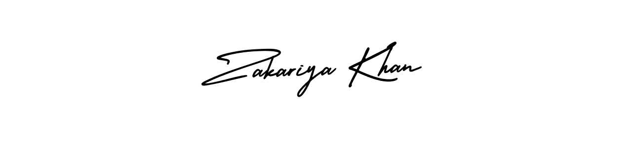 Zakariya Khan stylish signature style. Best Handwritten Sign (AmerikaSignatureDemo-Regular) for my name. Handwritten Signature Collection Ideas for my name Zakariya Khan. Zakariya Khan signature style 3 images and pictures png