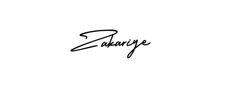 It looks lik you need a new signature style for name Zakariye. Design unique handwritten (AmerikaSignatureDemo-Regular) signature with our free signature maker in just a few clicks. Zakariye signature style 3 images and pictures png