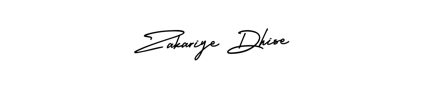 Also we have Zakariye Dhise name is the best signature style. Create professional handwritten signature collection using AmerikaSignatureDemo-Regular autograph style. Zakariye Dhise signature style 3 images and pictures png