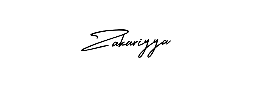 Create a beautiful signature design for name Zakariyya. With this signature (AmerikaSignatureDemo-Regular) fonts, you can make a handwritten signature for free. Zakariyya signature style 3 images and pictures png