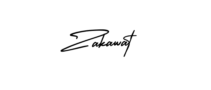 How to make Zakawat name signature. Use AmerikaSignatureDemo-Regular style for creating short signs online. This is the latest handwritten sign. Zakawat signature style 3 images and pictures png