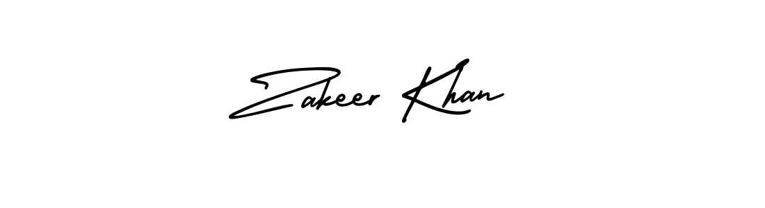 This is the best signature style for the Zakeer Khan name. Also you like these signature font (AmerikaSignatureDemo-Regular). Mix name signature. Zakeer Khan signature style 3 images and pictures png