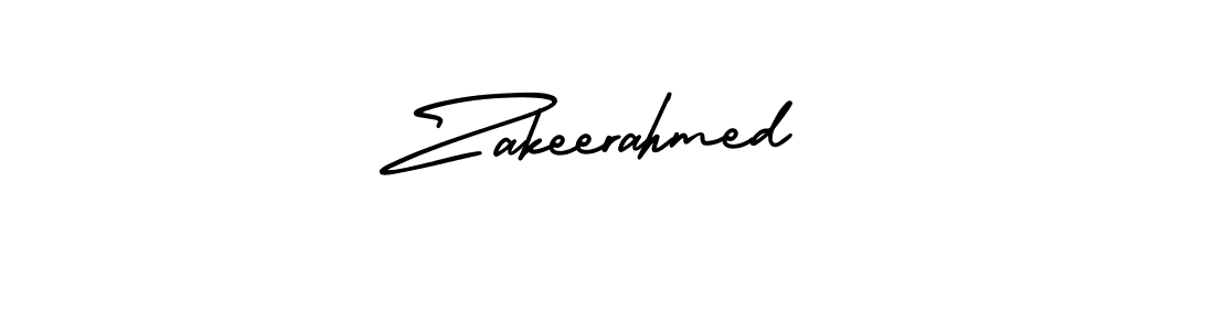 Design your own signature with our free online signature maker. With this signature software, you can create a handwritten (AmerikaSignatureDemo-Regular) signature for name Zakeerahmed. Zakeerahmed signature style 3 images and pictures png