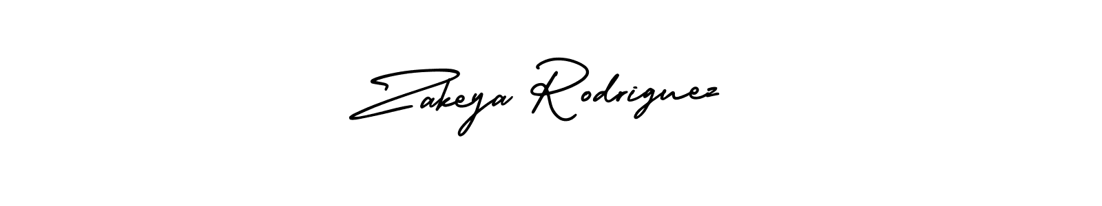 How to make Zakeya Rodriguez name signature. Use AmerikaSignatureDemo-Regular style for creating short signs online. This is the latest handwritten sign. Zakeya Rodriguez signature style 3 images and pictures png