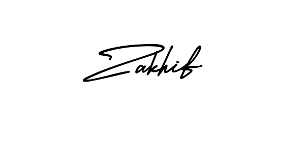 Use a signature maker to create a handwritten signature online. With this signature software, you can design (AmerikaSignatureDemo-Regular) your own signature for name Zakhif. Zakhif signature style 3 images and pictures png
