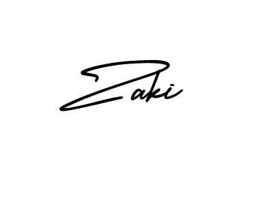 The best way (AmerikaSignatureDemo-Regular) to make a short signature is to pick only two or three words in your name. The name Zaki include a total of six letters. For converting this name. Zaki signature style 3 images and pictures png