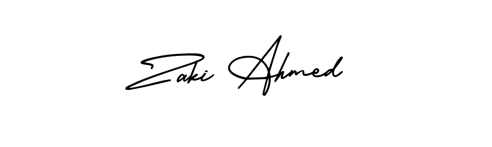 How to Draw Zaki Ahmed signature style? AmerikaSignatureDemo-Regular is a latest design signature styles for name Zaki Ahmed. Zaki Ahmed signature style 3 images and pictures png