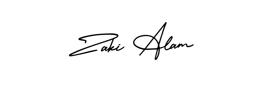 Use a signature maker to create a handwritten signature online. With this signature software, you can design (AmerikaSignatureDemo-Regular) your own signature for name Zaki Alam. Zaki Alam signature style 3 images and pictures png