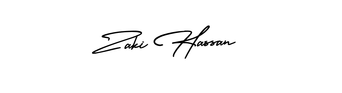 Use a signature maker to create a handwritten signature online. With this signature software, you can design (AmerikaSignatureDemo-Regular) your own signature for name Zaki Hassan. Zaki Hassan signature style 3 images and pictures png