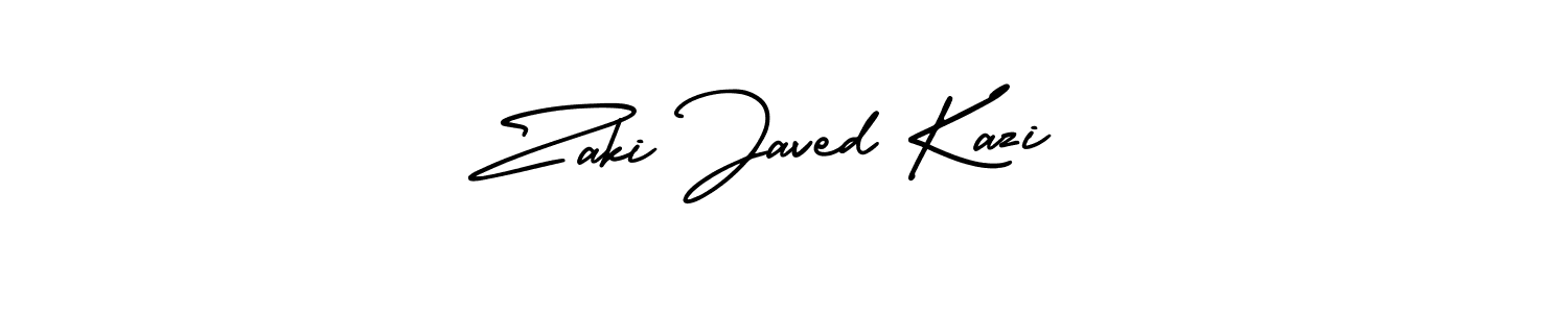 How to make Zaki Javed Kazi name signature. Use AmerikaSignatureDemo-Regular style for creating short signs online. This is the latest handwritten sign. Zaki Javed Kazi signature style 3 images and pictures png
