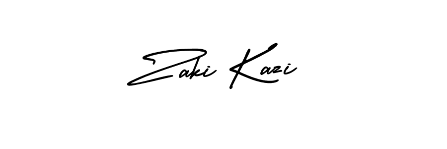Design your own signature with our free online signature maker. With this signature software, you can create a handwritten (AmerikaSignatureDemo-Regular) signature for name Zaki Kazi. Zaki Kazi signature style 3 images and pictures png