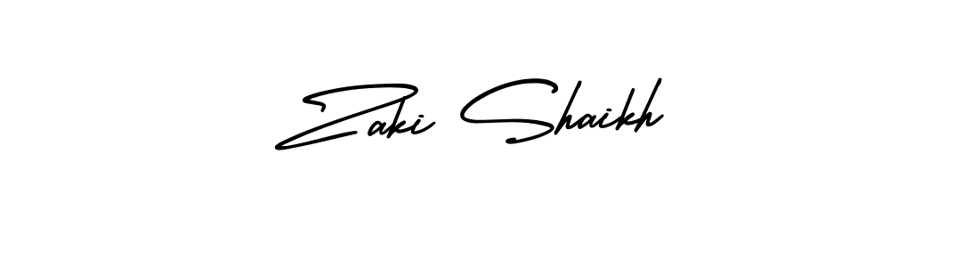 You should practise on your own different ways (AmerikaSignatureDemo-Regular) to write your name (Zaki Shaikh) in signature. don't let someone else do it for you. Zaki Shaikh signature style 3 images and pictures png