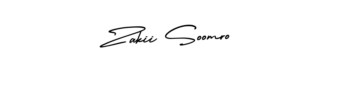 How to Draw Zakii Soomro signature style? AmerikaSignatureDemo-Regular is a latest design signature styles for name Zakii Soomro. Zakii Soomro signature style 3 images and pictures png