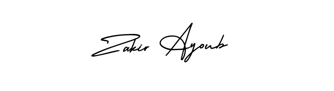 Make a beautiful signature design for name Zakir Ayoub. Use this online signature maker to create a handwritten signature for free. Zakir Ayoub signature style 3 images and pictures png