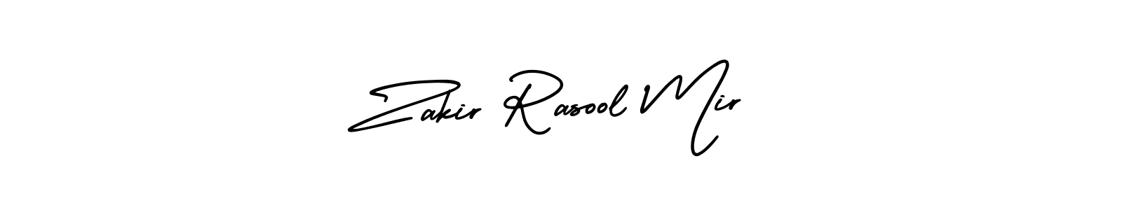 How to make Zakir Rasool Mir name signature. Use AmerikaSignatureDemo-Regular style for creating short signs online. This is the latest handwritten sign. Zakir Rasool Mir signature style 3 images and pictures png