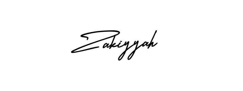 Design your own signature with our free online signature maker. With this signature software, you can create a handwritten (AmerikaSignatureDemo-Regular) signature for name Zakiyyah. Zakiyyah signature style 3 images and pictures png