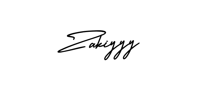 Make a short Zakiyyy signature style. Manage your documents anywhere anytime using AmerikaSignatureDemo-Regular. Create and add eSignatures, submit forms, share and send files easily. Zakiyyy signature style 3 images and pictures png