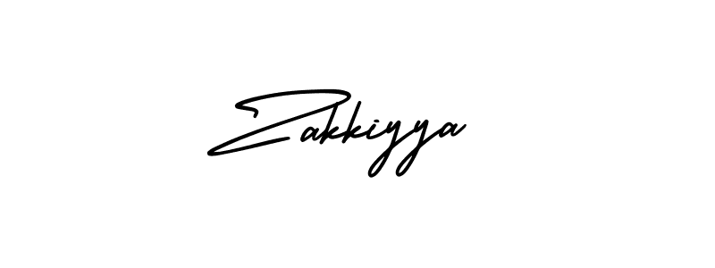 Design your own signature with our free online signature maker. With this signature software, you can create a handwritten (AmerikaSignatureDemo-Regular) signature for name Zakkiyya. Zakkiyya signature style 3 images and pictures png