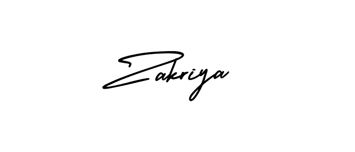 Use a signature maker to create a handwritten signature online. With this signature software, you can design (AmerikaSignatureDemo-Regular) your own signature for name Zakriya. Zakriya signature style 3 images and pictures png