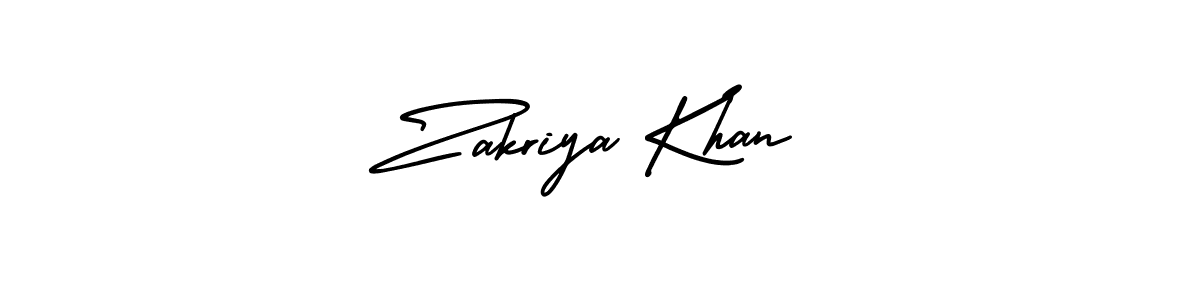 Design your own signature with our free online signature maker. With this signature software, you can create a handwritten (AmerikaSignatureDemo-Regular) signature for name Zakriya Khan. Zakriya Khan signature style 3 images and pictures png