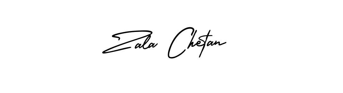 Make a beautiful signature design for name Zala Chetan. With this signature (AmerikaSignatureDemo-Regular) style, you can create a handwritten signature for free. Zala Chetan signature style 3 images and pictures png