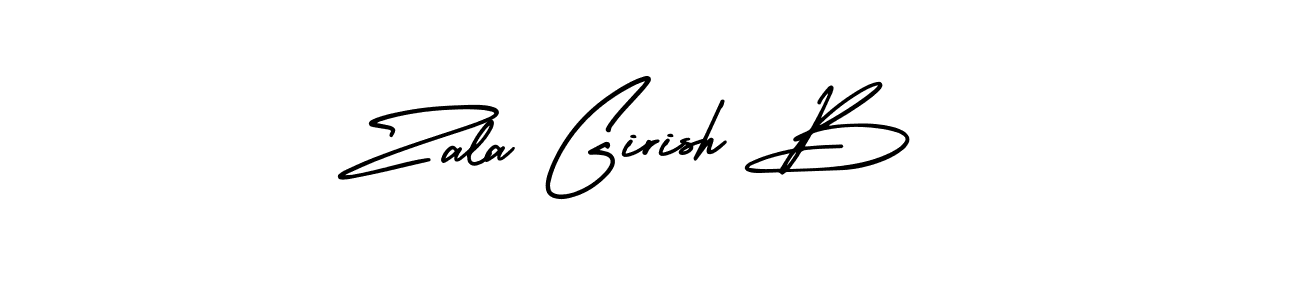 Also we have Zala Girish B name is the best signature style. Create professional handwritten signature collection using AmerikaSignatureDemo-Regular autograph style. Zala Girish B signature style 3 images and pictures png