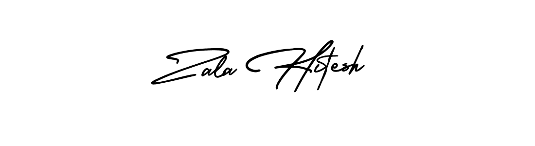 Make a beautiful signature design for name Zala Hitesh. With this signature (AmerikaSignatureDemo-Regular) style, you can create a handwritten signature for free. Zala Hitesh signature style 3 images and pictures png