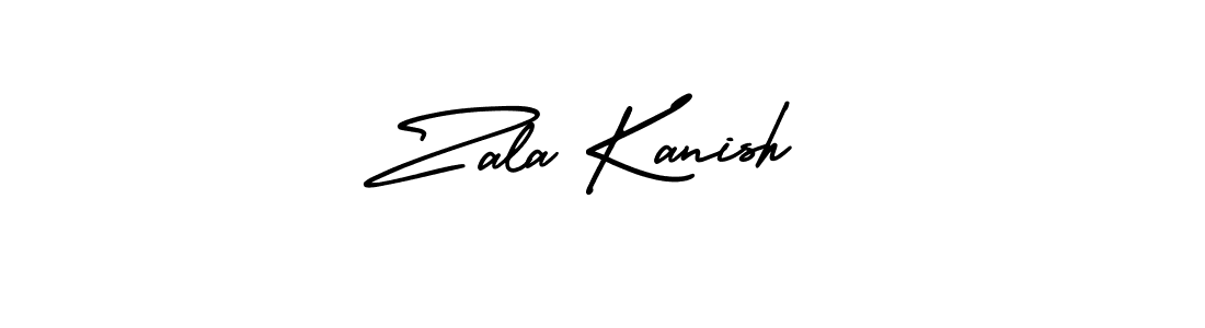 How to make Zala Kanish signature? AmerikaSignatureDemo-Regular is a professional autograph style. Create handwritten signature for Zala Kanish name. Zala Kanish signature style 3 images and pictures png