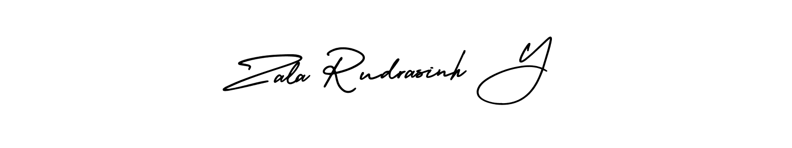 It looks lik you need a new signature style for name Zala Rudrasinh Y. Design unique handwritten (AmerikaSignatureDemo-Regular) signature with our free signature maker in just a few clicks. Zala Rudrasinh Y signature style 3 images and pictures png