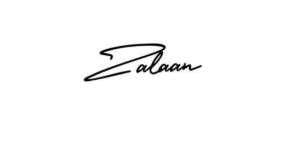 Zalaan stylish signature style. Best Handwritten Sign (AmerikaSignatureDemo-Regular) for my name. Handwritten Signature Collection Ideas for my name Zalaan. Zalaan signature style 3 images and pictures png