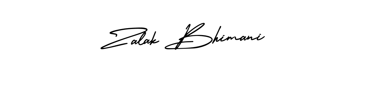 Make a beautiful signature design for name Zalak Bhimani. Use this online signature maker to create a handwritten signature for free. Zalak Bhimani signature style 3 images and pictures png