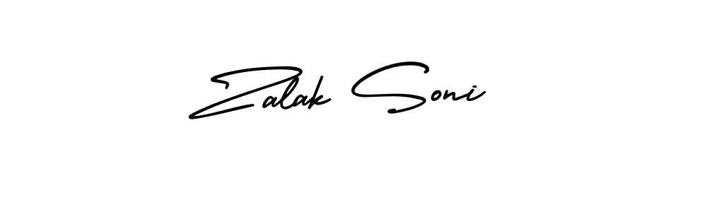 It looks lik you need a new signature style for name Zalak Soni. Design unique handwritten (AmerikaSignatureDemo-Regular) signature with our free signature maker in just a few clicks. Zalak Soni signature style 3 images and pictures png
