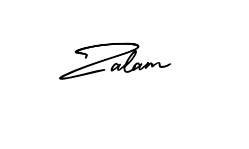 Best and Professional Signature Style for Zalam. AmerikaSignatureDemo-Regular Best Signature Style Collection. Zalam signature style 3 images and pictures png