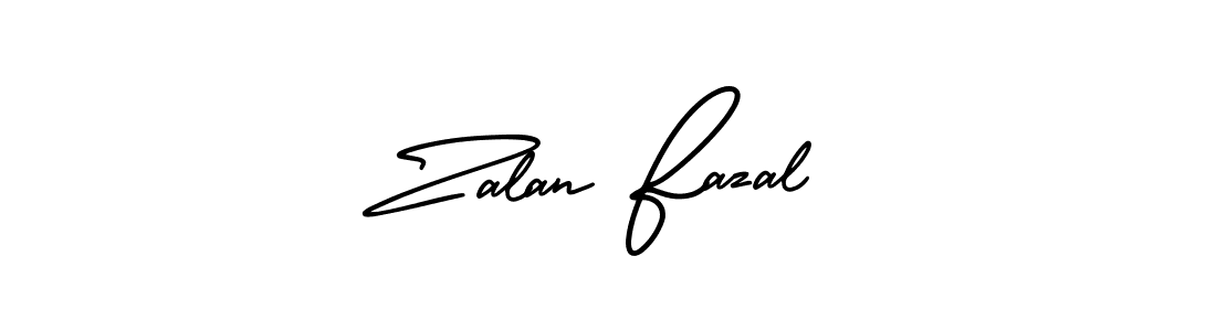 Design your own signature with our free online signature maker. With this signature software, you can create a handwritten (AmerikaSignatureDemo-Regular) signature for name Zalan Fazal. Zalan Fazal signature style 3 images and pictures png