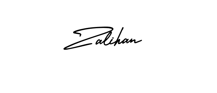 Make a beautiful signature design for name Zalihan. With this signature (AmerikaSignatureDemo-Regular) style, you can create a handwritten signature for free. Zalihan signature style 3 images and pictures png