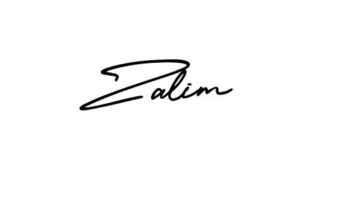 How to make Zalim signature? AmerikaSignatureDemo-Regular is a professional autograph style. Create handwritten signature for Zalim name. Zalim signature style 3 images and pictures png