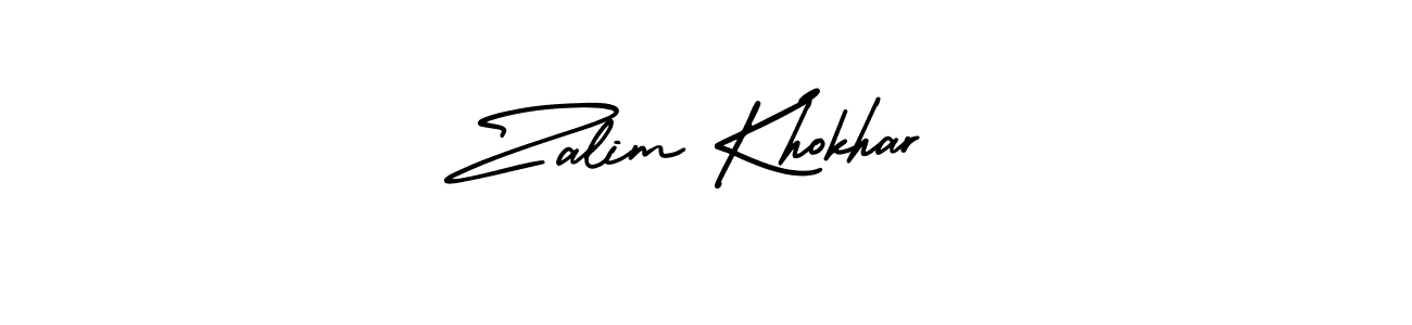 Design your own signature with our free online signature maker. With this signature software, you can create a handwritten (AmerikaSignatureDemo-Regular) signature for name Zalim Khokhar. Zalim Khokhar signature style 3 images and pictures png