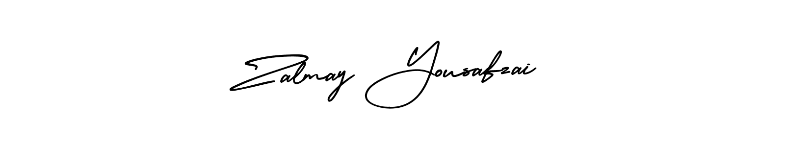 The best way (AmerikaSignatureDemo-Regular) to make a short signature is to pick only two or three words in your name. The name Zalmay Yousafzai include a total of six letters. For converting this name. Zalmay Yousafzai signature style 3 images and pictures png